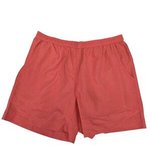 Rail Riders mens coral swim trunk Drawstring Shorts Med Pockets and zip pocket